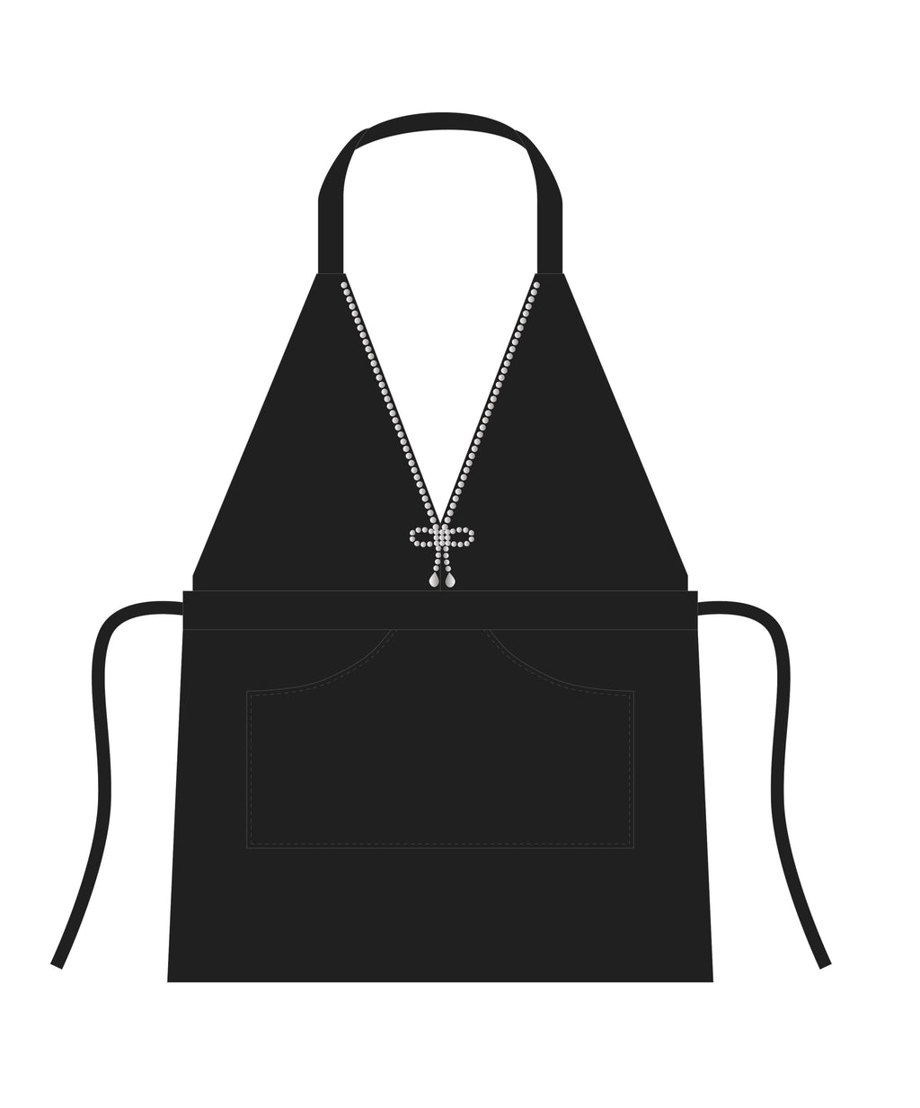 Chefflair Sparkle V-Neck Apron