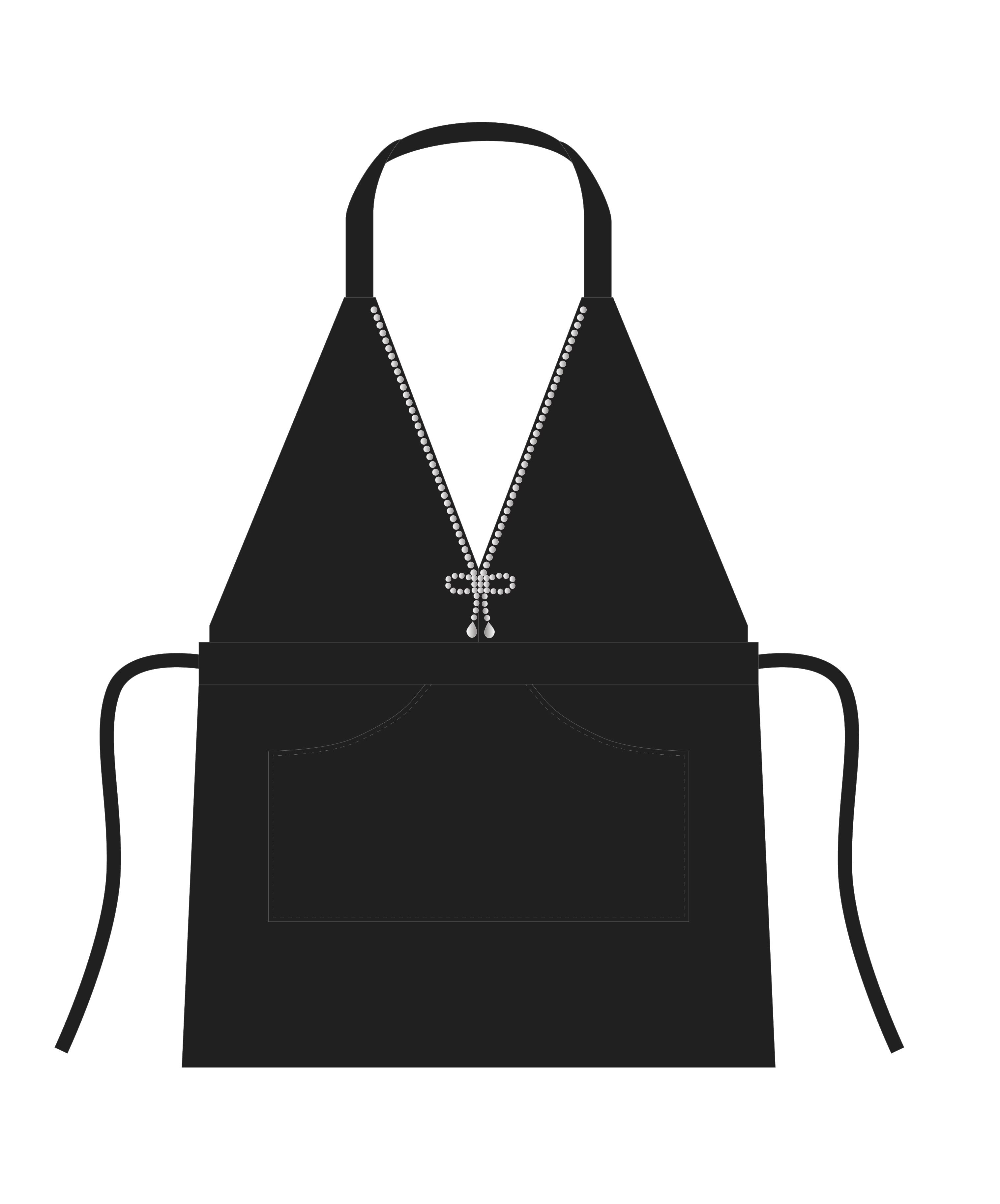 Chefflair Sparkle V-Neck Apron